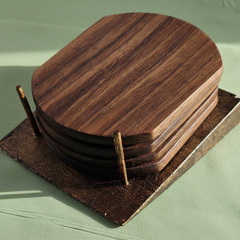 D. Distinctly shaped coasters